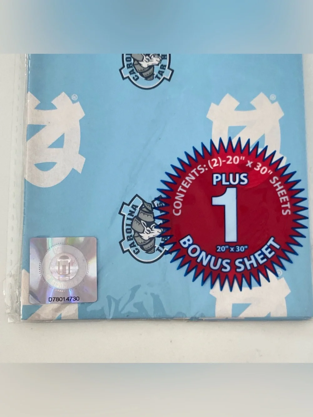 University of North Carolina UNC Tar Heels Collegiate Wrapping Paper 30